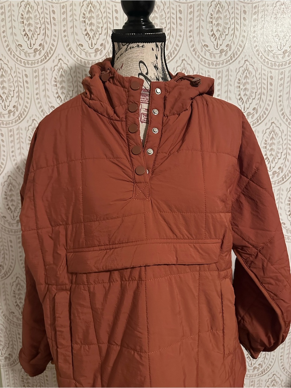 Quilted PulloverJacket - Rust - Picture 2 of 5